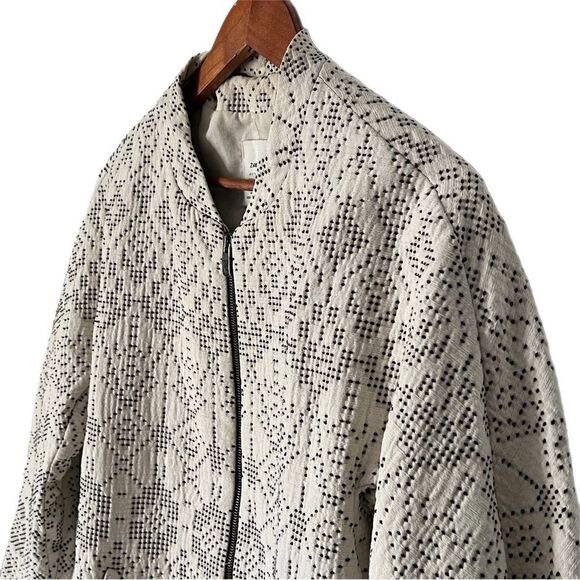Zara Aztec Embroidered Ecru Jacket - Picture 4 of 7